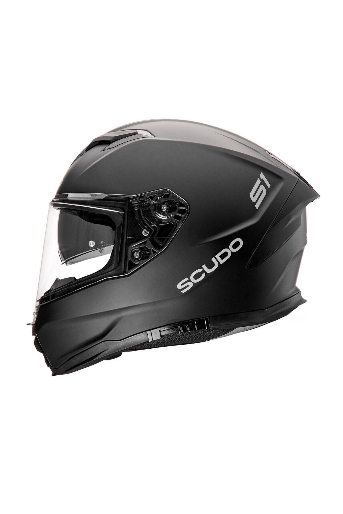 Scudo S1 Full Face Kapalı Güneş Vizörlü Motosiklet Kaskı Ece 22.06 Sertifikalı Mat Siyah