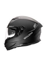 Scudo S1 Full Face Kapalı Güneş Vizörlü Motosiklet Kaskı Ece 22.06 Sertifikalı Mat Siyah XXL