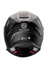 Scudo S1 Full Face Kapalı Güneş Vizörlü Motosiklet Kaskı Ece 22.06 Sertifikalı Mat Siyah