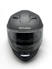 Scudo S1 Full Face Kapalı Güneş Vizörlü Motosiklet Kaskı Ece 22.06 Sertifikalı Mat Siyah