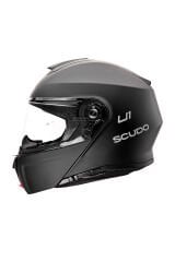 Scudo U1 Modüler Çene Açılır Güneş Vizörlü Motosiklet Kaskı Ece 22.06 Sertifikalı Mat Siyah