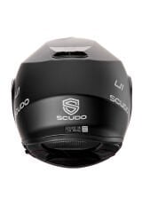Scudo U1 Modüler Çene Açılır Güneş Vizörlü Motosiklet Kaskı Ece 22.06 Sertifikalı Mat Siyah