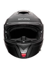 Scudo U1 Modüler Çene Açılır Güneş Vizörlü Motosiklet Kaskı Ece 22.06 Sertifikalı Mat Siyah