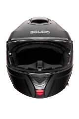 Scudo U1 Modüler Çene Açılır Güneş Vizörlü Motosiklet Kaskı Ece 22.06 Sertifikalı Mat Siyah