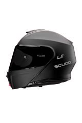 Scudo U1 Modüler Çene Açılır Güneş Vizörlü Motosiklet Kaskı Ece 22.06 Sertifikalı Mat Siyah