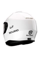 Scudo U1 Modüler Çene Açılır Güneş Vizörlü Motosiklet Kaskı Ece 22.06 Sertifikalı Beyaz