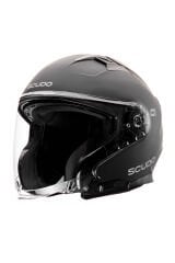 Scudo O1 Open Face Çene Açık Güneş Vizörlü Motosiklet Kaskı Ece 22.06 Sertifikalı Mat Siyah