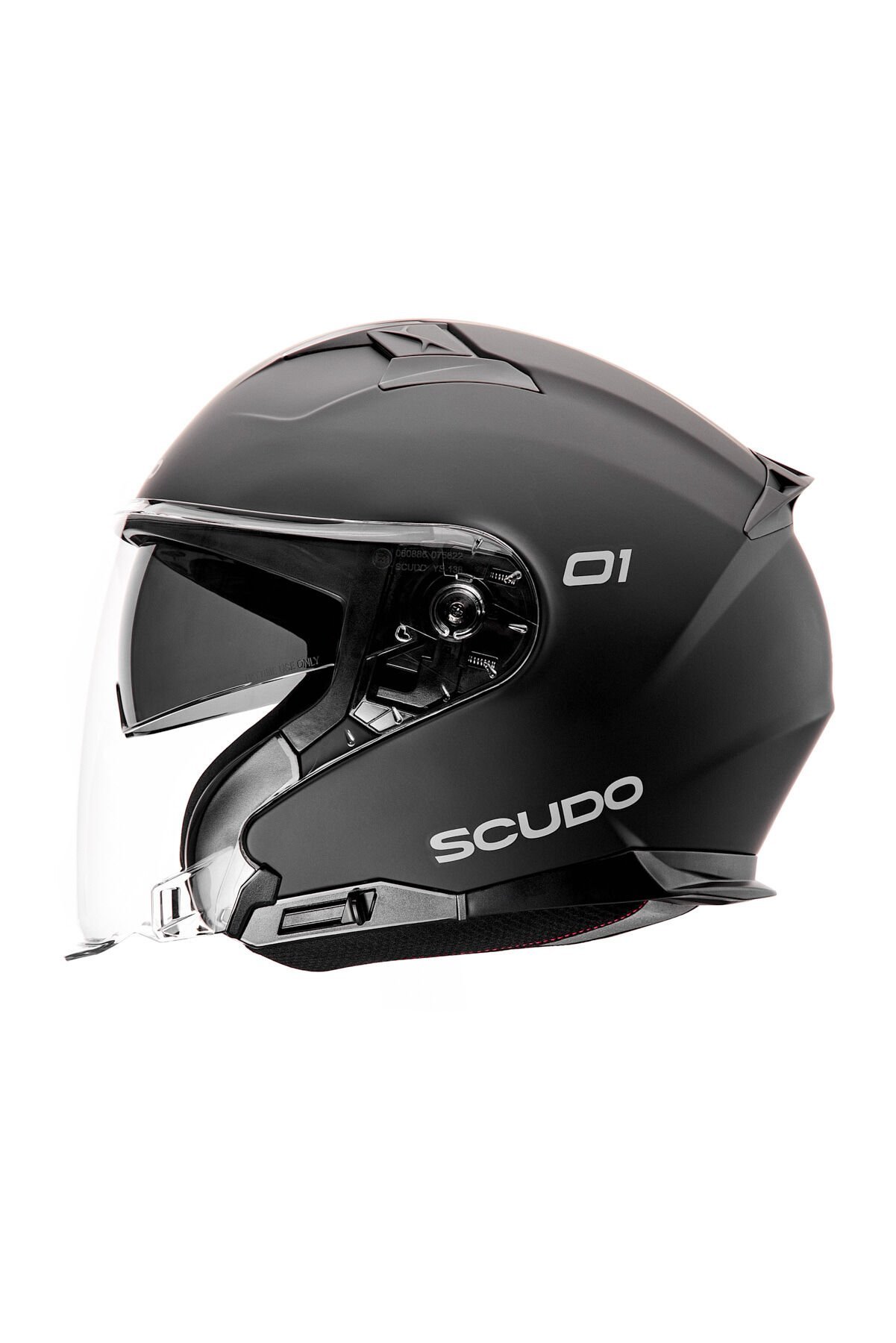Scudo O1 Open Face Çene Açık Güneş Vizörlü Motosiklet Kaskı Ece 22.06 Sertifikalı Mat Siyah