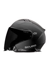 Scudo O1 Open Face Çene Açık Güneş Vizörlü Motosiklet Kaskı Ece 22.06 Sertifikalı Mat Siyah