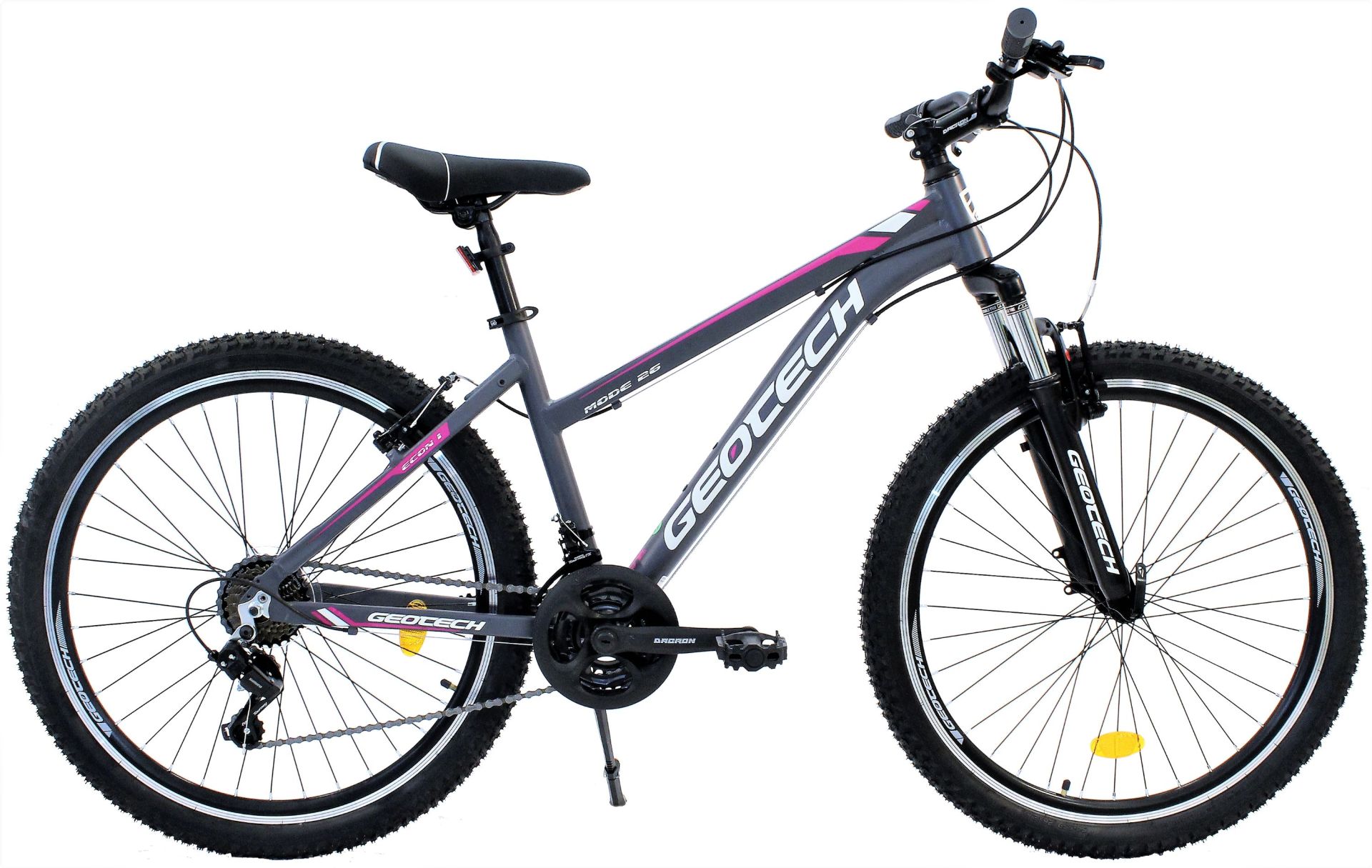 Geotech Mode 26 Econ 1 26 Jant 21 Vites Dağ Bisikleti - Gri/Pembe - 41 cm