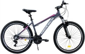 Geotech Mode 26 Econ 1 26 Jant 21 Vites Dağ Bisikleti - Gri/Pembe - 41 cm