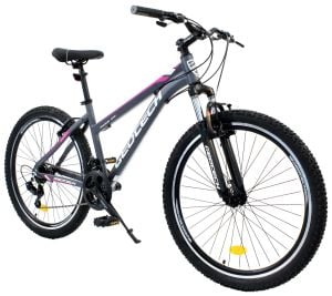 Geotech Mode 26 Econ 1 26 Jant 21 Vites Dağ Bisikleti - Gri/Pembe - 41 cm