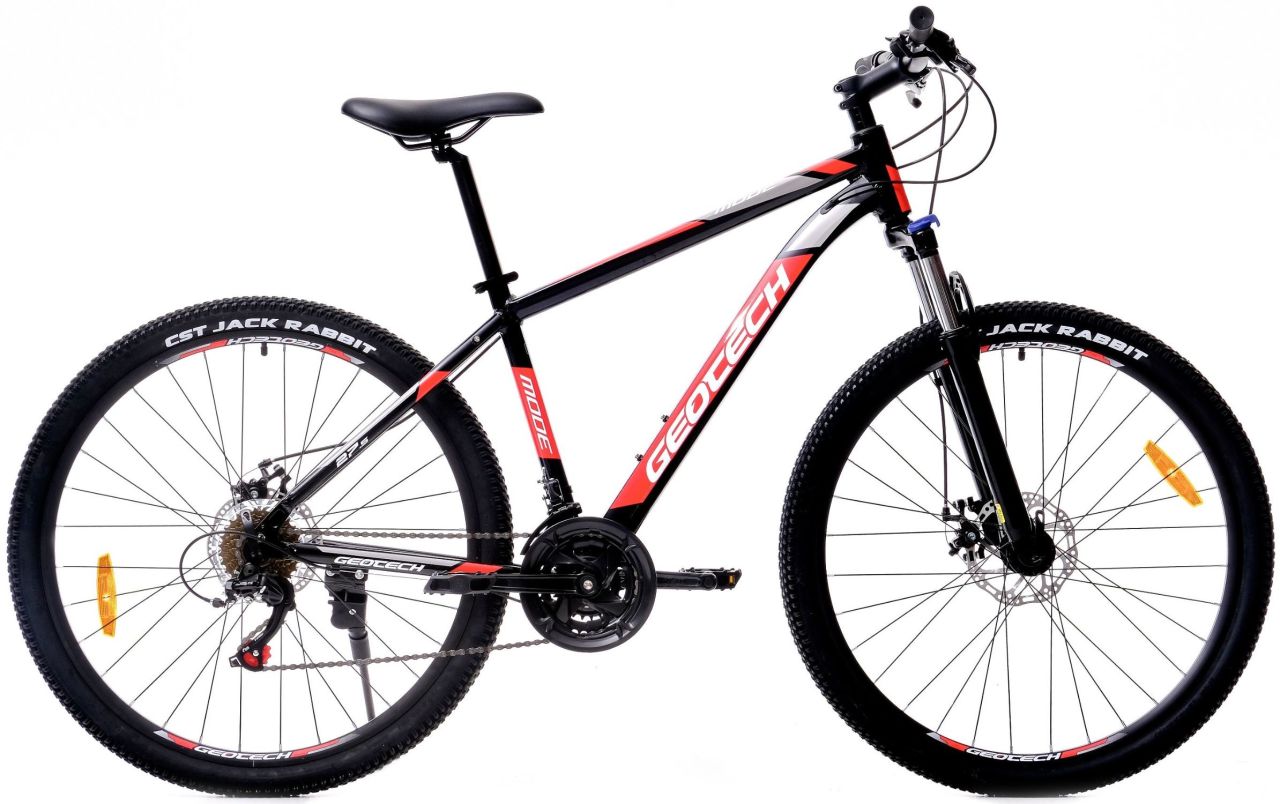 Geotech Mode 27,5 Jant 21 Vites Dağ Bisikleti - Siyah/Kırmızı/Gri - 43 cm