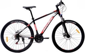 Geotech Mode 27,5 Jant 21 Vites Dağ Bisikleti - Siyah/Kırmızı/Gri - 43 cm
