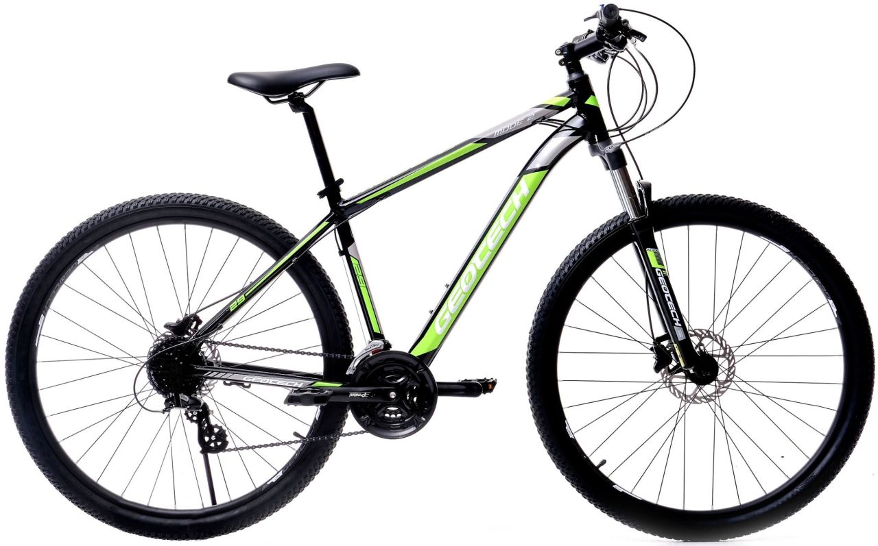 Geotech Mode 2 29 Jant 24 Vites Dağ Bisikleti - Siyah /Yeşil /Gri - 45 cm