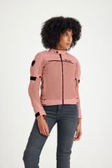 Scudo Paris Pembe Yazlık Fileli Kadın Motosiklet Montu