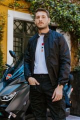 Scudo Madrid 3 Mevsim Erkek Motosıklet Montu - Siyah Kırmızı