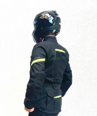 Scudo Vivaldi 4 Mevsim Motosiklet Ceketi - Siyah/Sarı - M