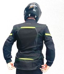 Scudo Vivaldi 4 Mevsim Motosiklet Ceketi - Siyah/Sarı - 3XL