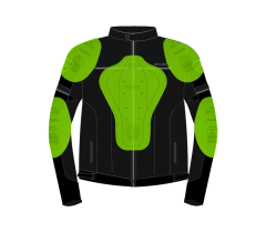 Scudo Vivaldi 4 Mevsim Motosiklet Ceketi - Siyah/Sarı - 3XL