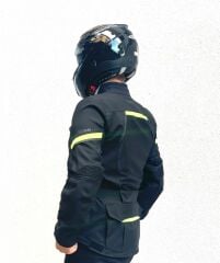Scudo Vivaldi 4 Mevsim Motosiklet Ceketi - Siyah/Sarı - 5XL