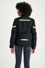 Scudo Vivaldi 4 Mevsim Kadın Motosiklet Montu - Siyah/Sarı