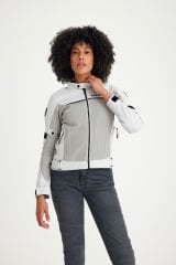 Scudo Paris Gri Yazlık Fileli Kadın Motosiklet Montu