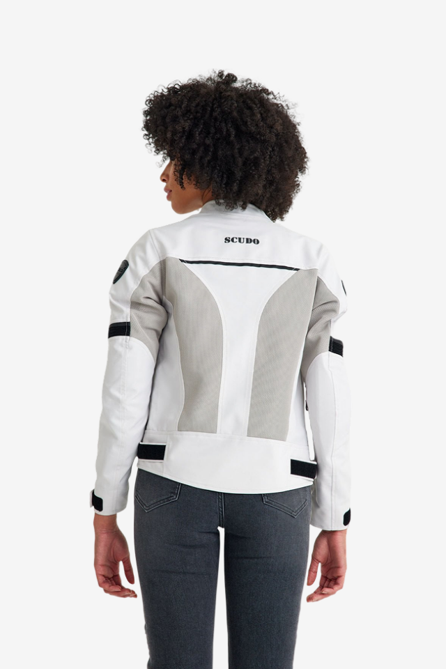 Scudo Paris Gri Yazlık Fileli Kadın Motosiklet Montu 2XL