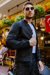 Scudo Milano Siyah Yazlık Fileli Erkek Motosiklet Montu