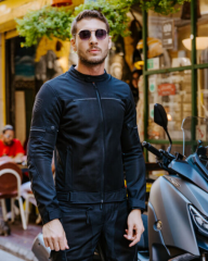 Scudo Milano Siyah Yazlık Fileli Erkek Motosiklet Montu