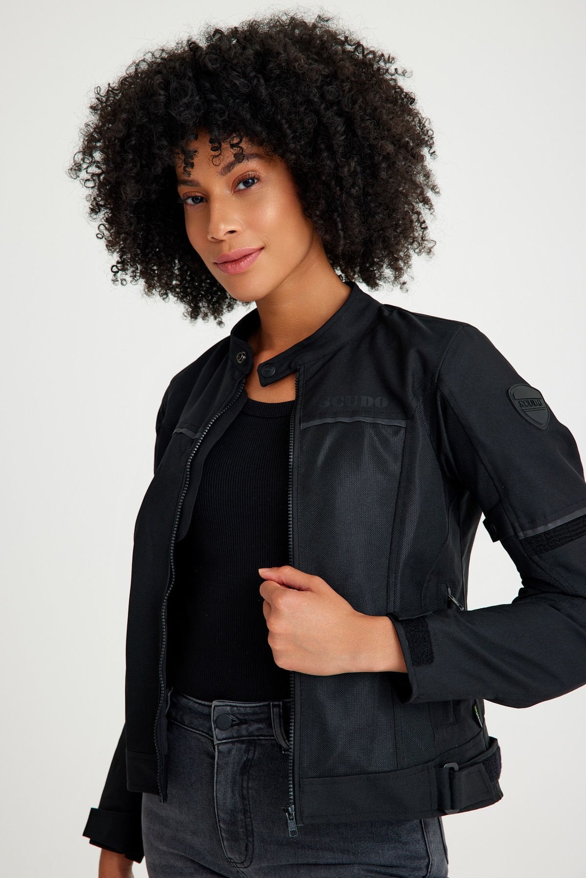 Scudo Paris Siyah Yazlık Fileli Kadın Motosiklet Montu XS