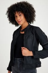 Scudo Paris Siyah Yazlık Fileli Kadın Motosiklet Montu