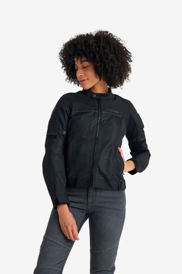 Scudo Paris Siyah Yazlık Fileli Kadın Motosiklet Montu XS