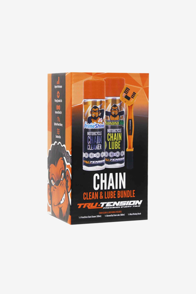 Tru-Tension M015 Chain Clean & Lube Bundle Motosiklet Zincir Temizleme ve Yağlama Kiti