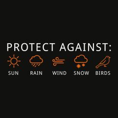 Tru-Tension M161 Heavy Duty Rain Cover Large Motosiklet Brandası