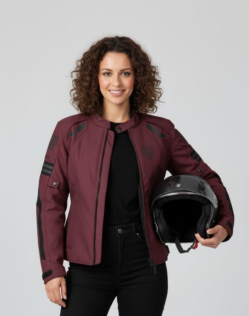 Scudo Lyon Mor 4 Mevsim Kadın Motosiklet Montu