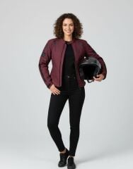 Scudo Lyon Mor 4 Mevsim Kadın Motosiklet Montu