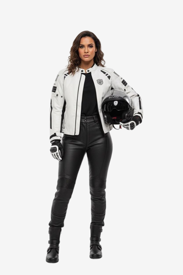 Scudo Lyon Gri 4 Mevsim Kadın Motosiklet Montu 2XL