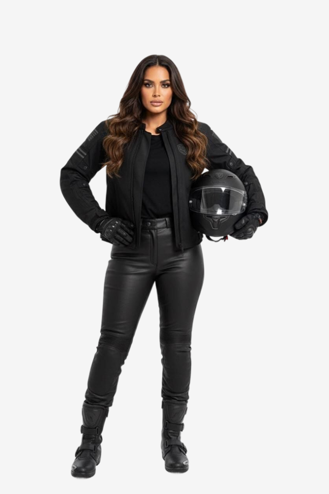 Scudo Lyon Siyah 4 Mevsim Kadın Motosiklet Montu XS