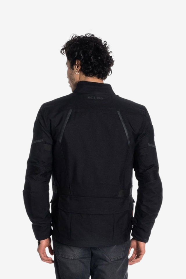 Scudo Vivaldi 4 Mevsim Motosiklet Montu - Siyah/Siyah 2XL