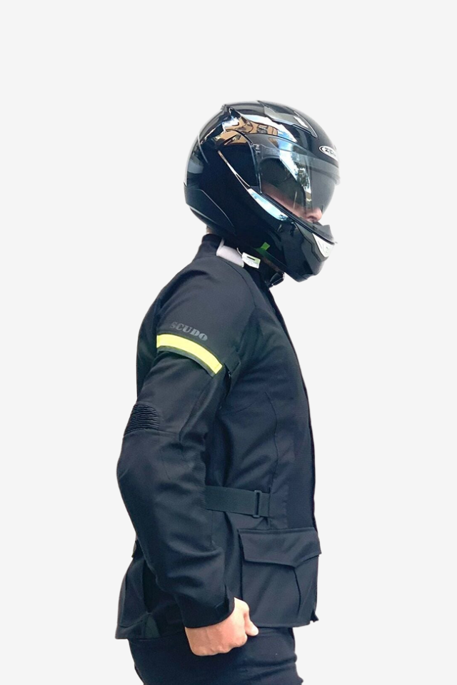 Scudo Vivaldi 4 Mevsim Motosiklet Montu - Siyah/Sarı 5XL