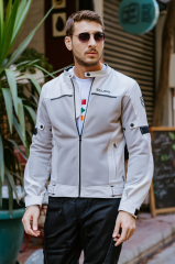 Scudo Milano Gri Yazlık Fileli Erkek Motosiklet Montu