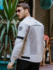 Scudo Milano Gri Yazlık Fileli Erkek Motosiklet Montu