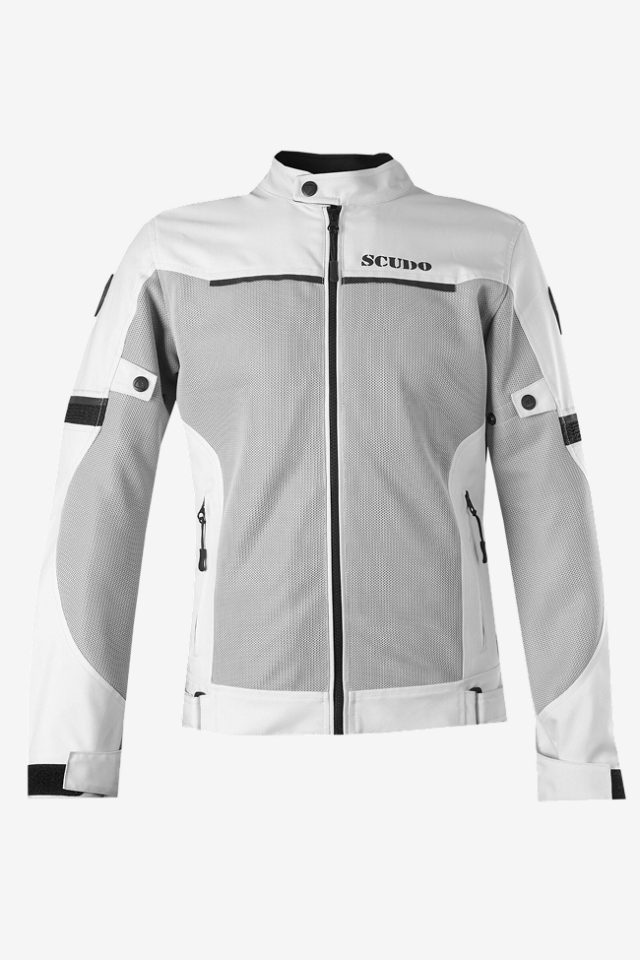 Scudo Milano Gri Yazlık Fileli Erkek Motosiklet Montu 6XL