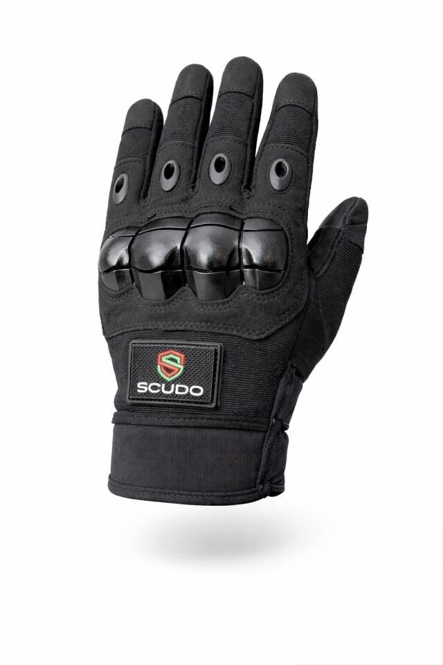 Scudo Strike 1 Uzun Parmak Motosiklet Eldiveni - CE EN 13594:2015 Sertifikalı XL