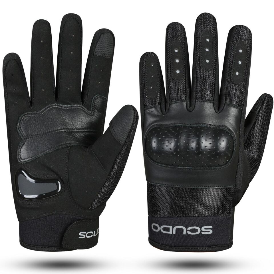 Scudo Parma Uzun Parmak Yazlık Motosiklet Eldiveni - CE EN 13594:2015 Sertifikalı S
