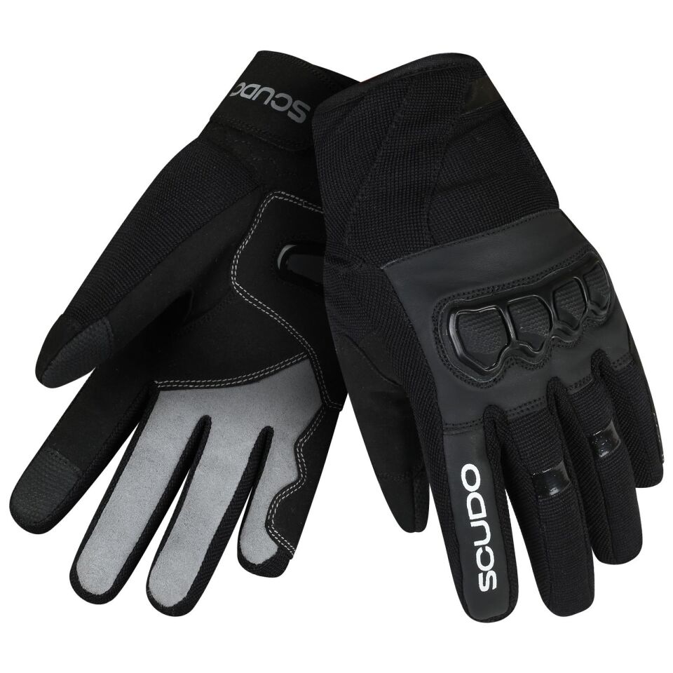 Scudo Parma Lady WP1 Waterproof Uzun Parmak Kadın Motosiklet Eldiveni Siyah - CE EN 13594:2015 Sertifikalı S
