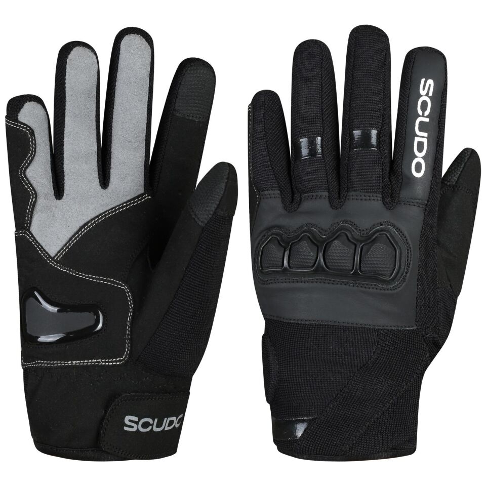 Scudo Parma Lady WP1 Waterproof Uzun Parmak Kadın Motosiklet Eldiveni Siyah - CE EN 13594:2015 Sertifikalı XL