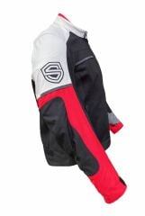 Scudo Lima Yazlık Fileli Kadın Motosiklet Montu - Kırmızı