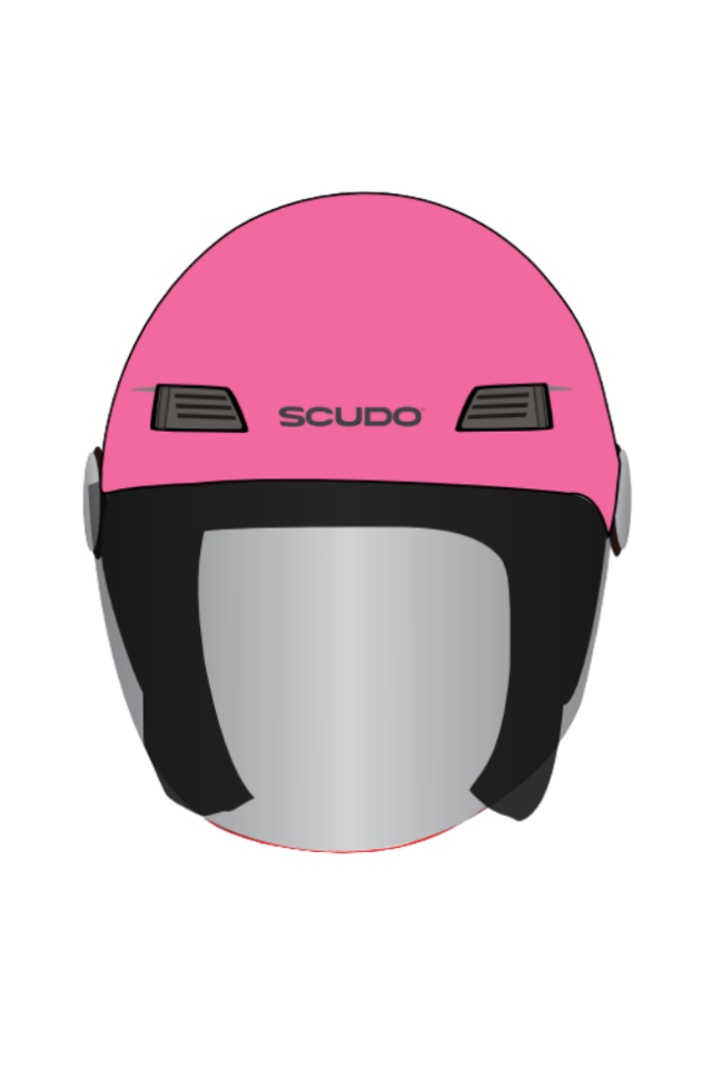 Scudo C1 Open Face Çene Açık Motosiklet Kaskı Ece 22.06 Sertifikalı Pembe XL